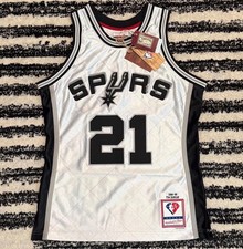 Mitchell & Ness Tim Duncan 1998/99 Platinum 75th Swingman Spurs Jersey Men’s M