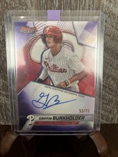 2025 Bowmans Best Griffin Burkholder On Card Auto Purple Refractor /75