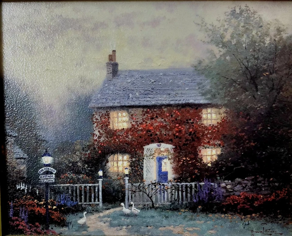 Thomas Kinkade 签名限量版帆布印花 - 带证书 — 第 2/4 张图片