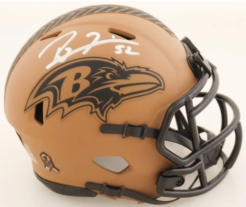 Ray Lewis Baltimore Ravens signed "Salute to Service" mini-helmet - Beckett COA