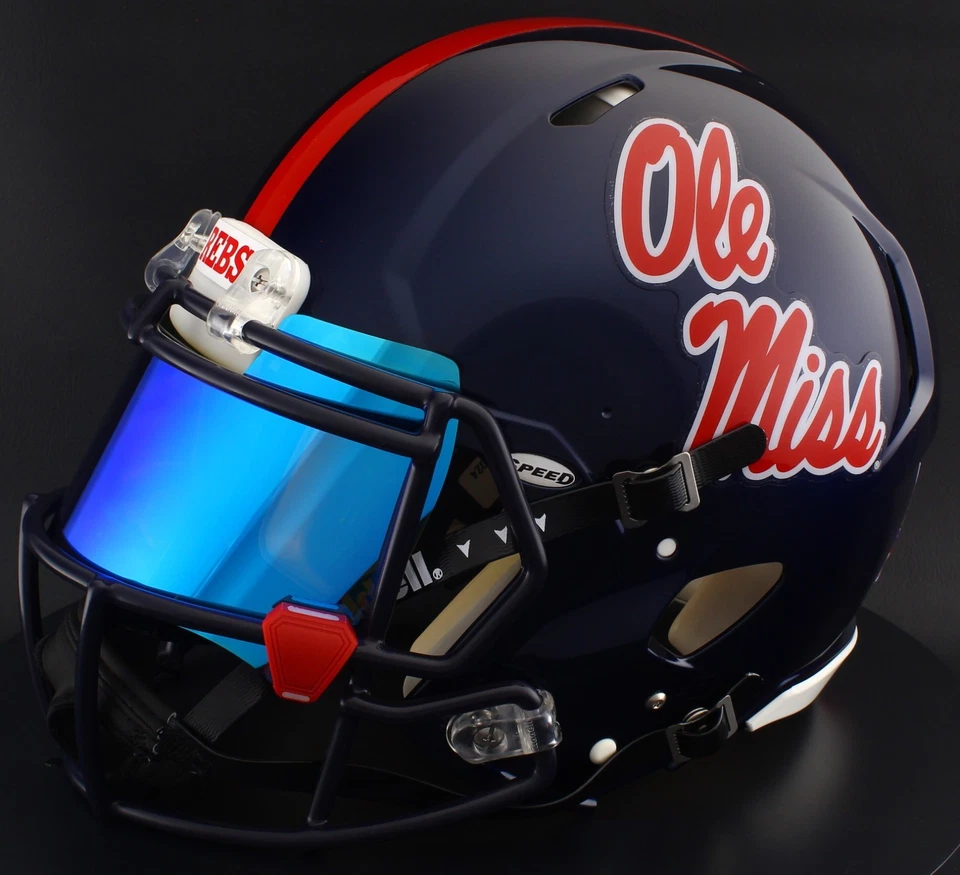 MISSISSIPPI OLE MISS REBELS NCAA Riddell Speed Full Size REPLICA Football Helmet - Image 3 of 4