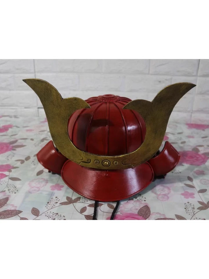 Japanese Samurai Armor Helmet Real Person Wearable PU Helmet Prop Cosplay New - Image 4 of 4