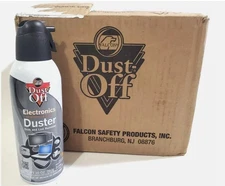 Dust-Off Compressed Computer Gas Duster 10 Ounce Cans, 12 Pack