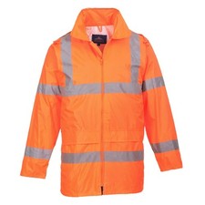 Portwest Mens Waterproof Hi Vis Rain Jacket Reflective Lightweight Safety UH440