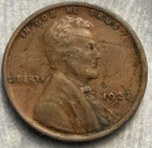 1923 Wheat Cent, Fine Grade, Moderate Scratching on Obverse - BN2347