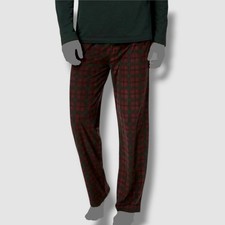  55 Club Room Men's Red Black Plaid Pajamas Sleepwear Lounge Pants Size S
