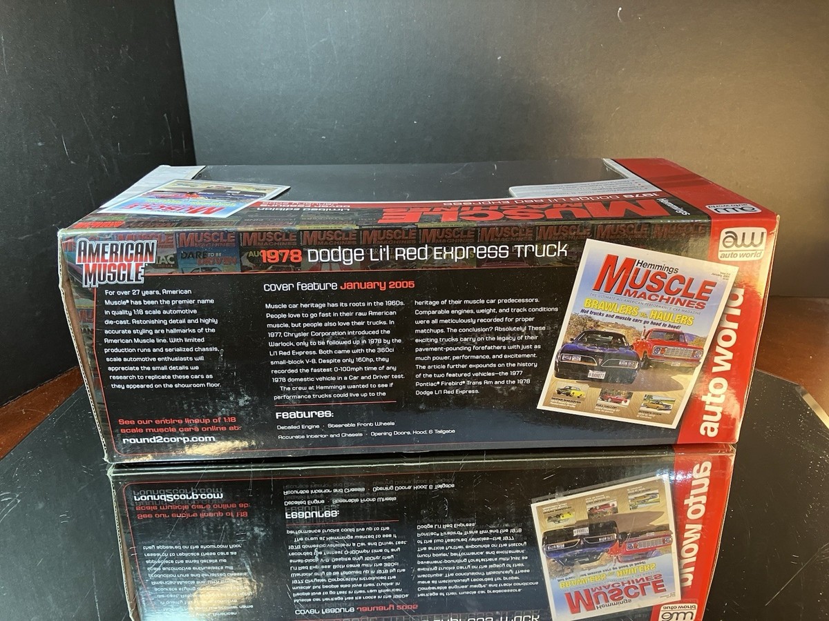 Auto World 1978 Dodge Lil' Red Express Truck 1:18 American Muscle