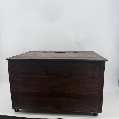 Vintage Hercules Powder Company Explosives Wood Crate Wheels Storage Box Decor