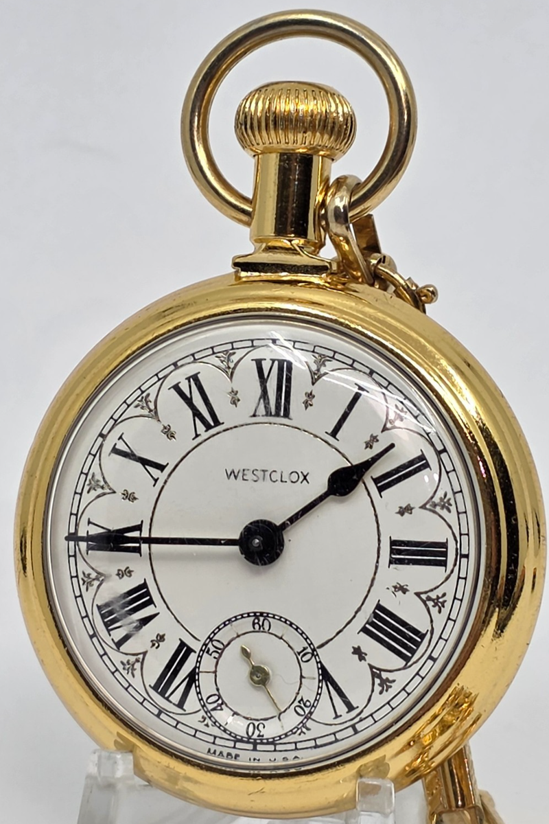 😍 50mm WESTCLOX THE CONDUCTOR POCKET WATCH RUNS AND KEEPS TIME | eBay
