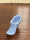 Mosser Baby Blue Milk Glass Vintage Lady Slipper