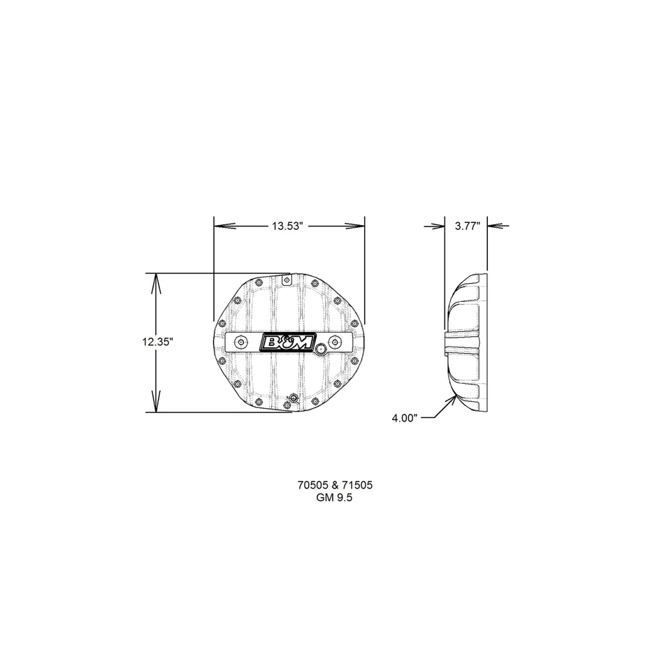 Cubierta diferencial de aluminio B&M 71505 Hi-Tek - negra Foto 4 de 4