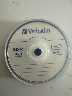 Verbatim BD-R 25GB 6X Blu-ray Recordable Media Disc - 10 Pack Spindle