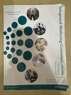 Integrated marketing communications By David Pickton Pearson 2012 Swineburne Uni