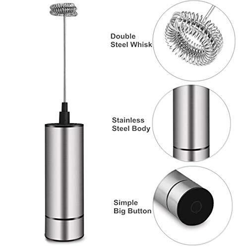 Milk Frother Handheld Battery Operated Coffee Frother For Milk Foaming Latte/cap