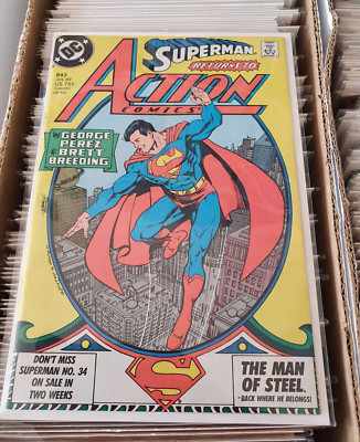 Superman Returns to Action Comics #643    Marvel Comics