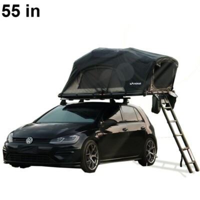 55'' Car Roof Top Tent Overland Aluminium Fold Out Camping Tent for Sedan Van SUV