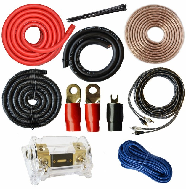 SoundBox K0, 0 Gauge Amplifier Install Kit Amp Wiring Installation Cables 6000W
