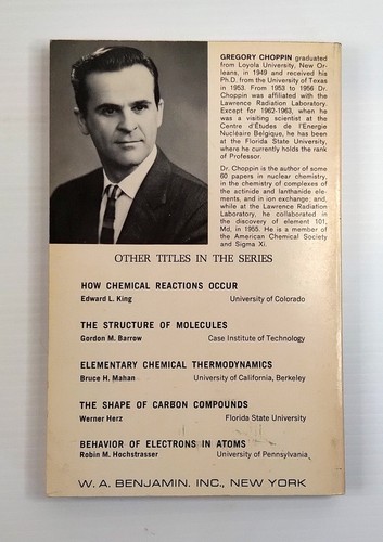 Nuclei and Radioactivity by Gregory Choppin (1964 1st ED PB) Science, Radiation - Bild 3 von 9
