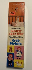 Vintage Raggedy Ann  Andy Crib Mobile By Knickerbocker Hand Painted