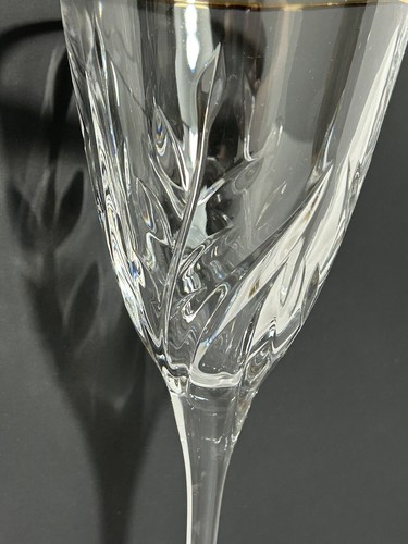 Vintage 3er Set Cristal D'Arques - Durand Cassandra Gold Wasserkelch Kristall - Bild 7 von 9