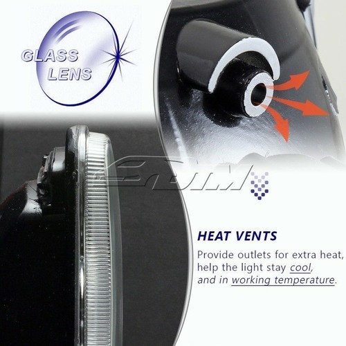 Faros transparentes de 7""x6"" H6014 H6052 H6054 haz sellado ámbar LED cromo carcasa - Imagen 5 de 6