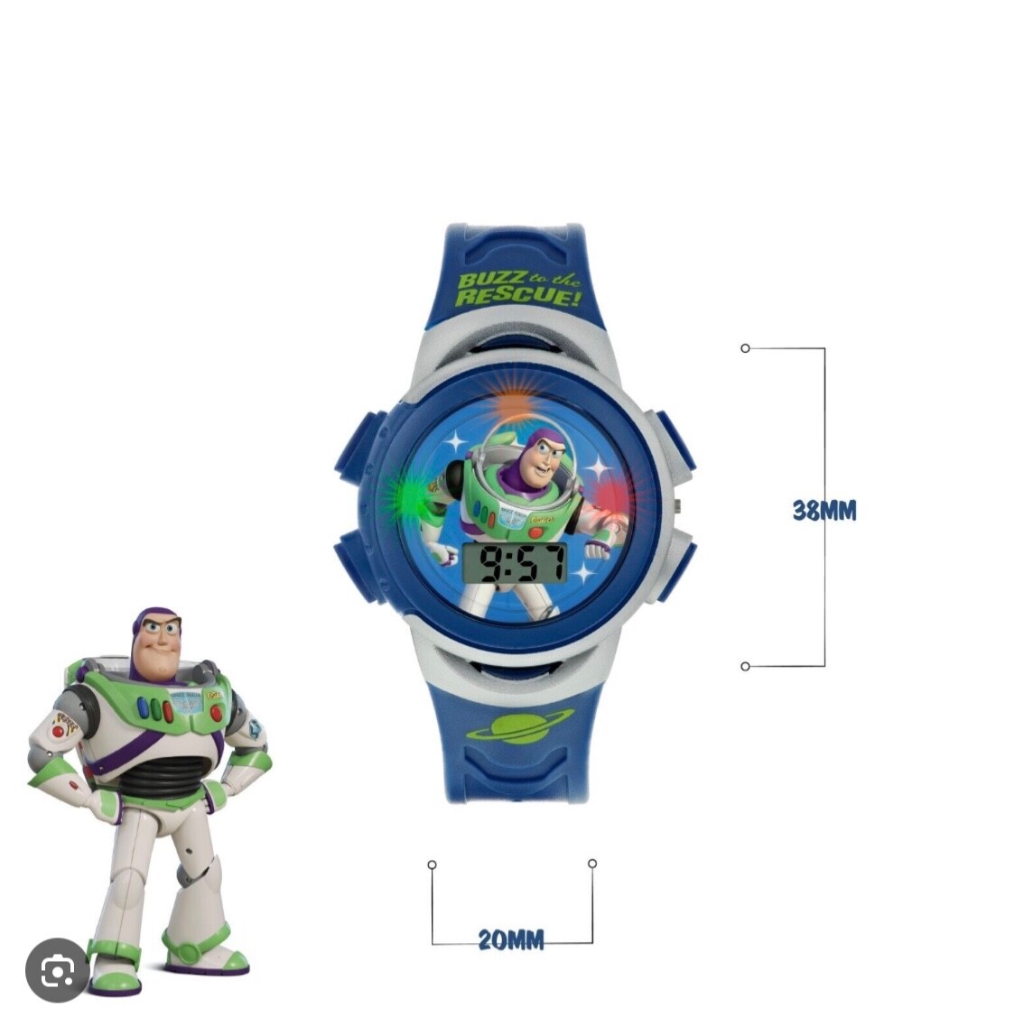 K3 Kinder Horloge Hart Met Rubberen Band Blauw | -NL