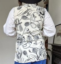 Vintage Laurel Escada Group Waistcoat Wool Silk White Tennis Size 38 S M