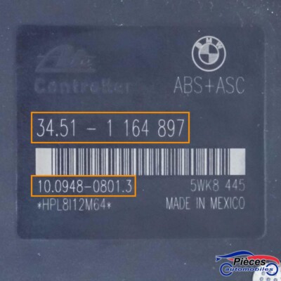 Pompe ABS BMW Réf. 34511164896 - ATE - Garantie 24 Mois - Occasion