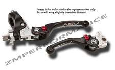 SUZUKI RMZ250 RMZ450 ASV F4 SERIES BLACK BRAKE AND CLUTCH LEVERS PAIR PACK