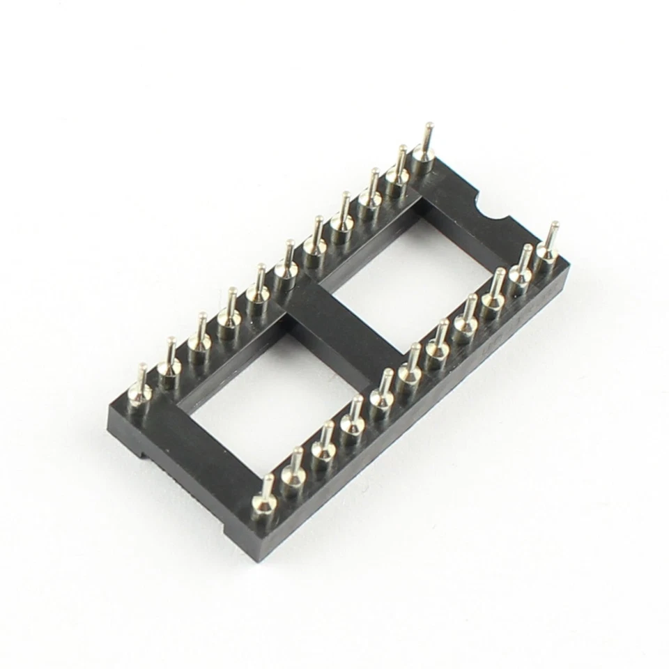 5Pcs 2.54mm Pitch 22 Pin DIP Round Pin Solder Type IC Socket Adaptor Narrow - Imagem 4 de 4
