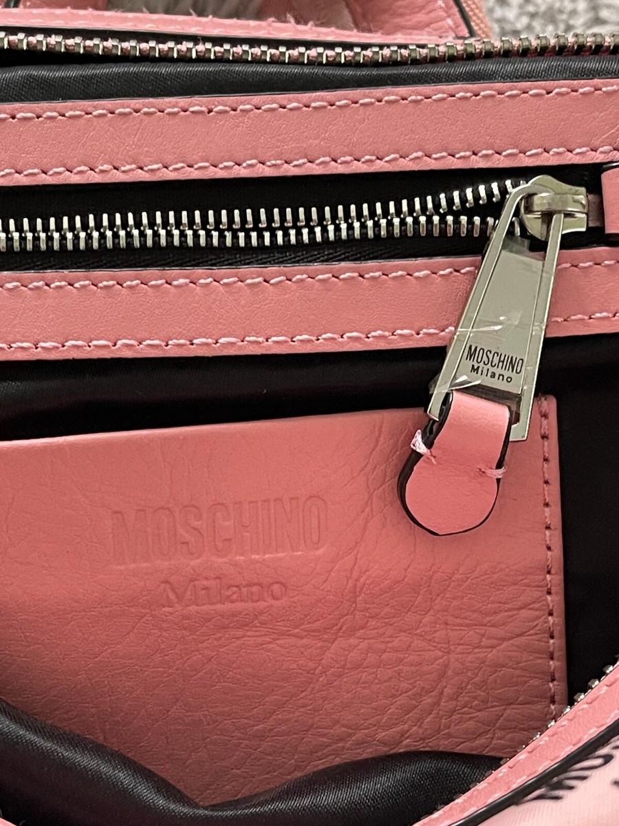 MOSCHINO Women Pink All Over Logo Print Unstructured  display picture 3