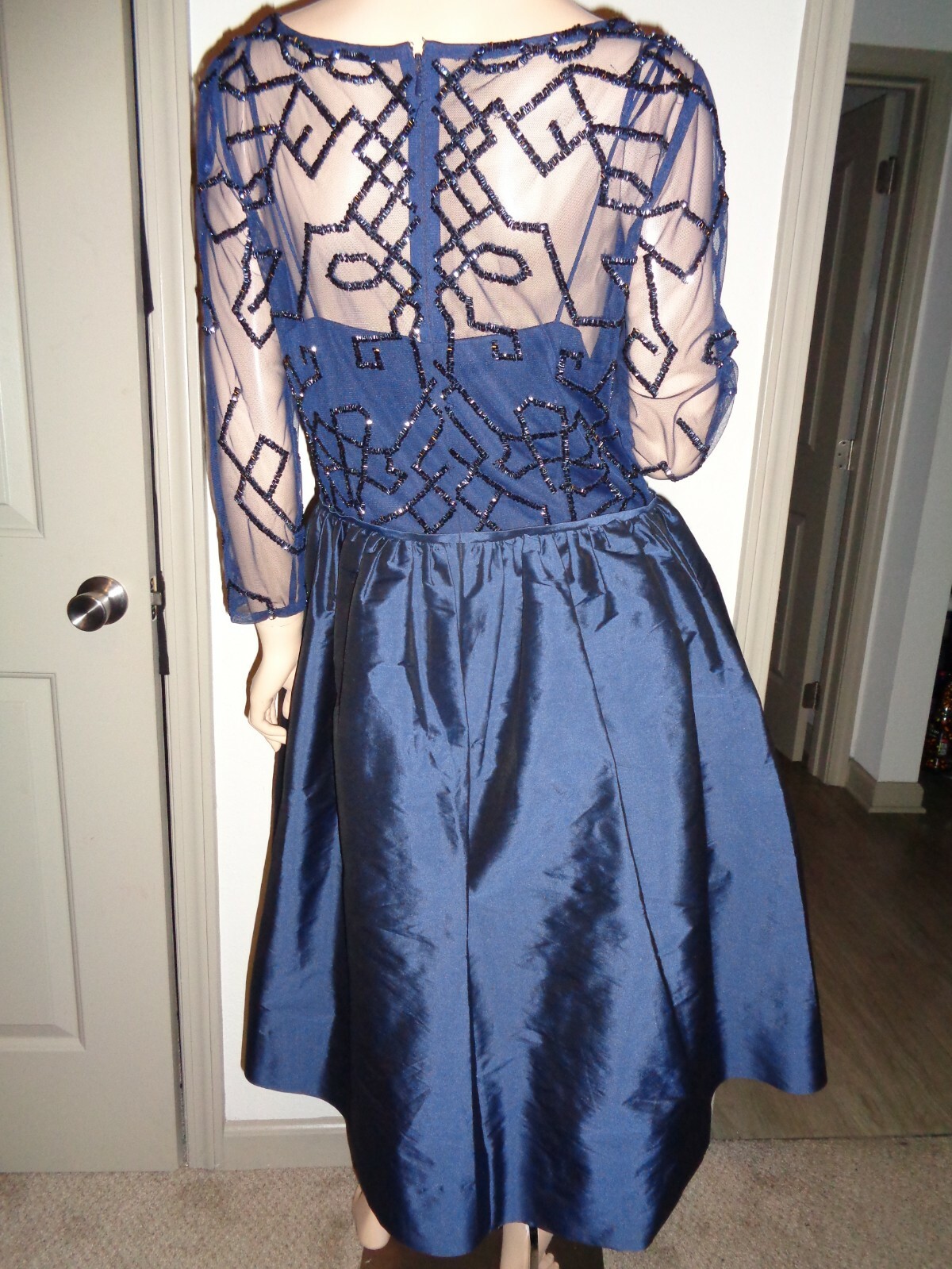 navy blue adrianna papell