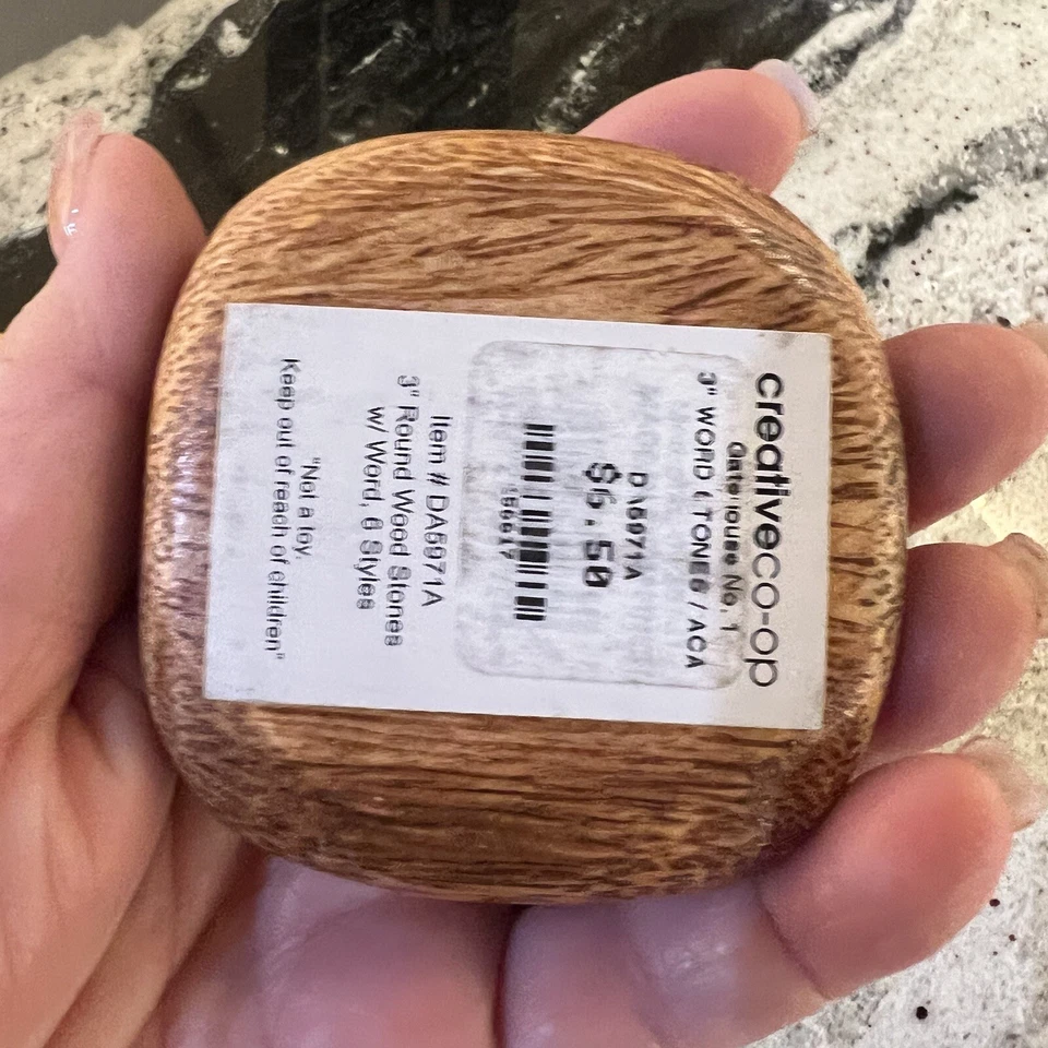 Juego cooperativo creativo de 3 rocas talladas en madera letrero conmemorativo Dream Love Fly inspirado Foto 4 de 4