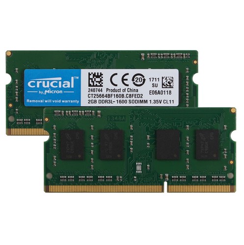 Crucial 10pcs 2GB PC3L 12800S DDR3 1600MHz Laptop Memory RAM 1.35V Low voltage & - Picture 3 of 11