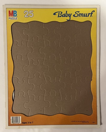 Vintage 1984 MB Frame Tray Puzzle Lot of 3 Baby Smurf - Picture 8 of 20