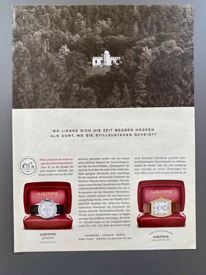 Wempe Chronometerwerke Sternwarte Glashütte 2008 Vintage Ad Werbung Reklame