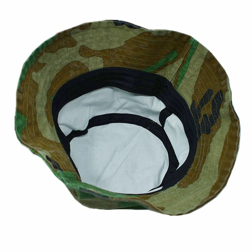 Summer 100% Cotton Bucket Hat Vintage Camouflage Big Brim Sun Safari Fishing Cap - Picture 5 of 14