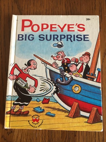 1962 Popeye's Big Surprise hardcover book Vintage Wonder Books - Picture 1 of 6