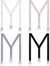 4 Pcs Women Suspenders Hidden for Women under Clothes Thin Adjustable Y Back ...