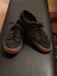 brown canvas vans