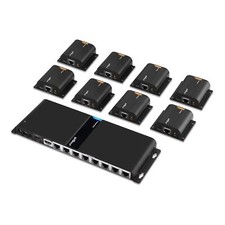 gofanco 1080p 1x8 8 Port HDMI Extender Splitter Over CAT5e/CAT6/CAT7 Ethernet...