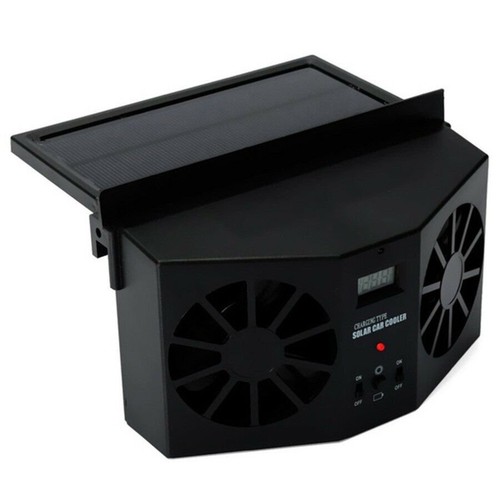 Solar Powered Auto Car Cooling System Exhaust Fan Air Vent Radiator Ventilation - Picture 5 of 11
