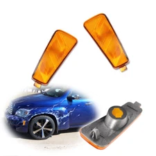 2PC Amber Front Corner Side Marker Signal Light Lens For 2006-2011 Chevrolet HHR