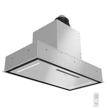 Awoco Flush Ceiling Mount Insert Island Range Hood, Stainless Steel, 700 CFM