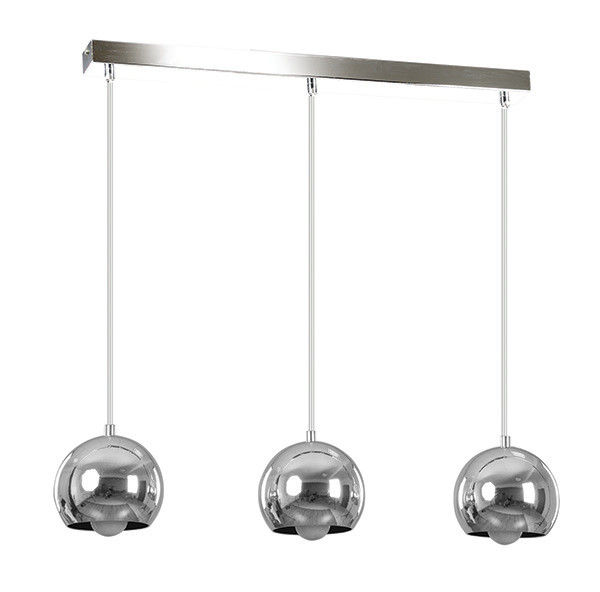 Pendant Ceiling Light Chrome Finish Lampshade Retro Modern Fitting Metal Balls