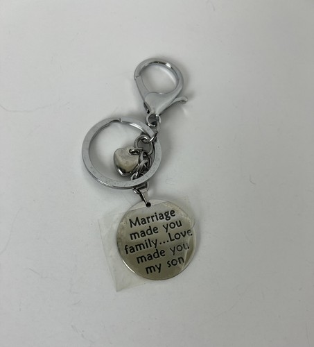 Son in Law Keychain Gifts Marriage Made You Family Love Made You My Son Keychain - Picture 4 of 5
