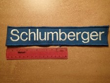 Vintage Embroidered Racing Patch-SCHLUMBERGER DATA MANAGEMENT (X LARGE)-Exlnt