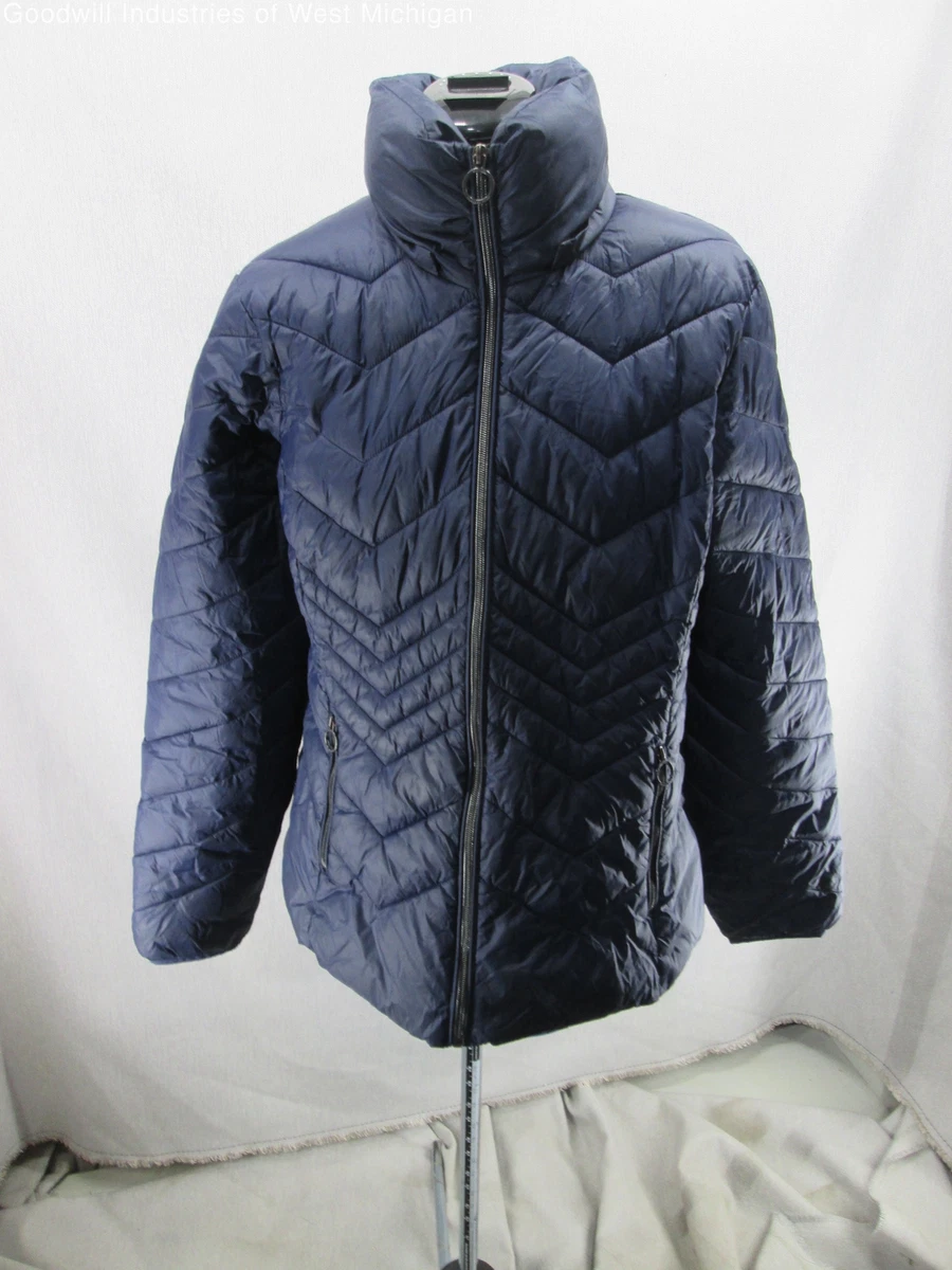 Authenticated Michael Kors Packable Navy Puffer Jacket Size L
