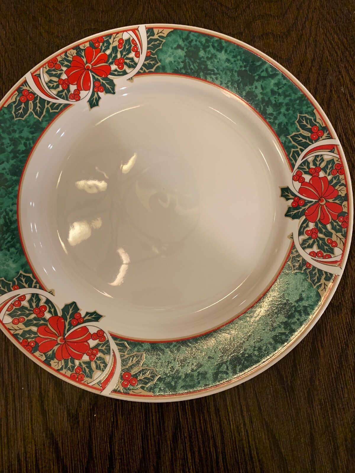 Vtg Gibson Christmas Dinner Plate 10.5” Marble Holly MINT eBay
