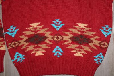 VINTAGE 80s POLO COUNTRY RALPH LAUREN HAND KNIT MENS SWEATER